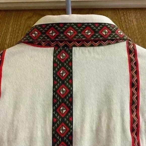 Vintage Old El Paso Tribal Aztec WESTERN Striped Shirt Long Sleeve Button Down - Picture 13 of 15